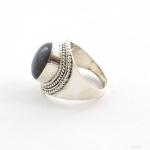 Vintage style sterling silver gemstone ring